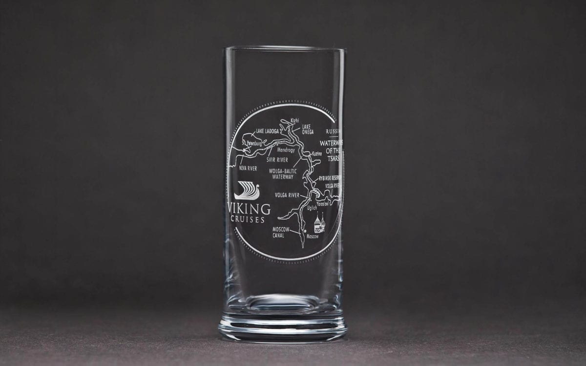 Reederei lasergraviertes Glas
